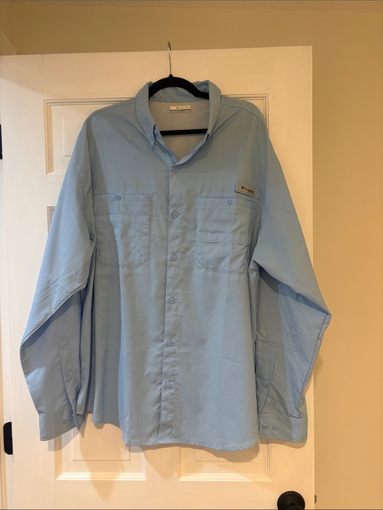 Columbia Other - Columbia Light Blue Men's Lightweight Shirt Jacket